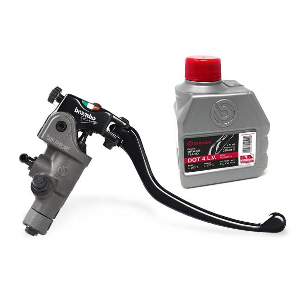 Brembo Racing adjustable radial master cylinder front brake pump 19X18-20 19RCS with DOT4 oil