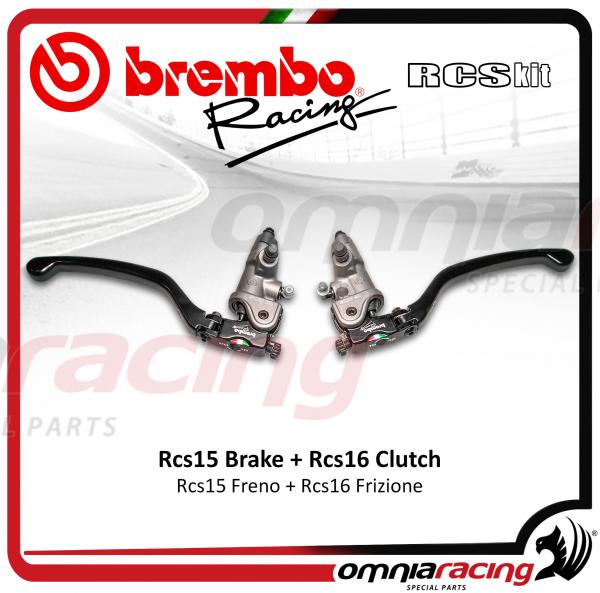 Brembo Racing kit pompe freno radiali RCS15 + frizione RCS16 con leve regolabili snodate e switch
