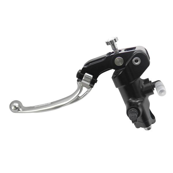 Accossato black radial clutch master cylinder 16x16 short silver folding lever