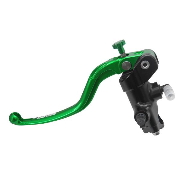 Accossato black radial clutch master cylinder 16x16 long green fixed lever RST