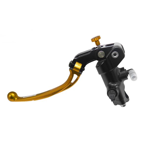Accossato black radial clutch master cylinder 16x18 long gold folding lever