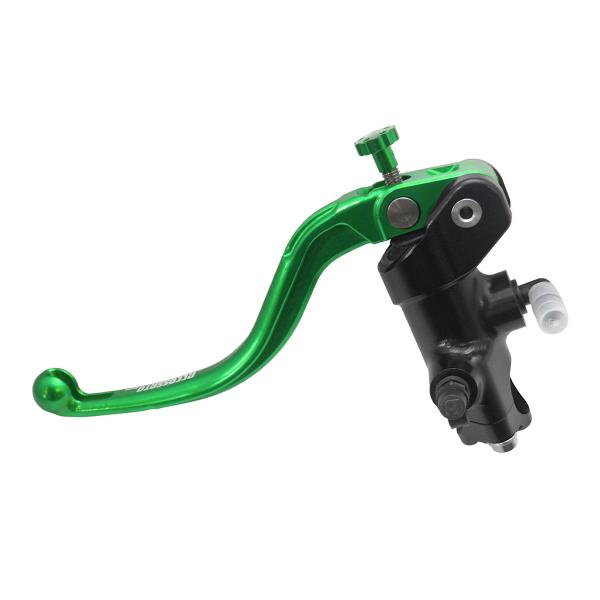 Accossato black radial clutch master cylinder 16x18 short green fixed lever RST