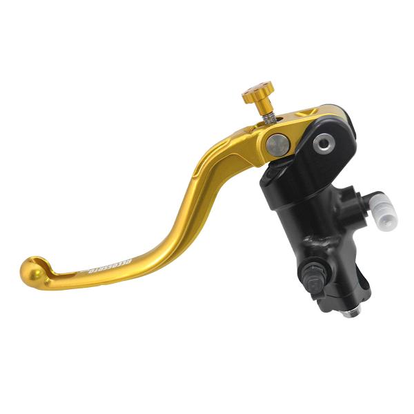 Accossato black radial clutch master cylinder 16x18 short gold fixed lever RST