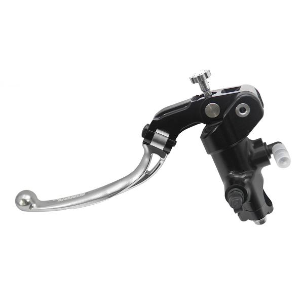 Accossato black radial clutch master cylinder 19x20 long silver folding lever