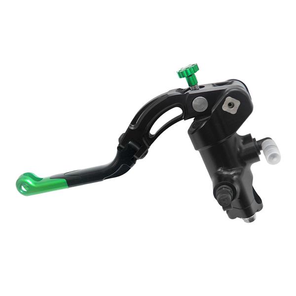 Accossato black radial clutch master cylinder PRS 16x15-16-17 medium green lever revolution