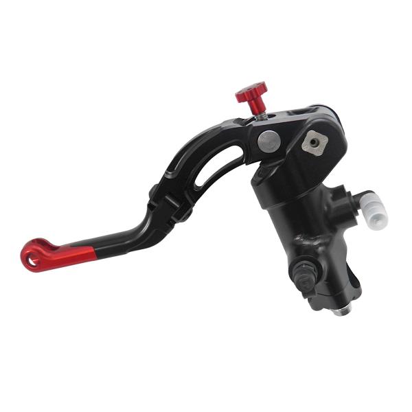 Accossato black radial clutch master cylinder PRS 16x15-16-17 short red lever revolution