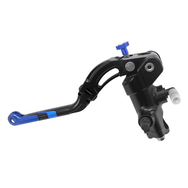 Accossato black radial clutch master cylinder 16x18 long blue lever revolution