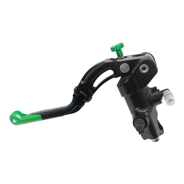 Accossato black radial clutch master cylinder 16x18 medium green lever revolution