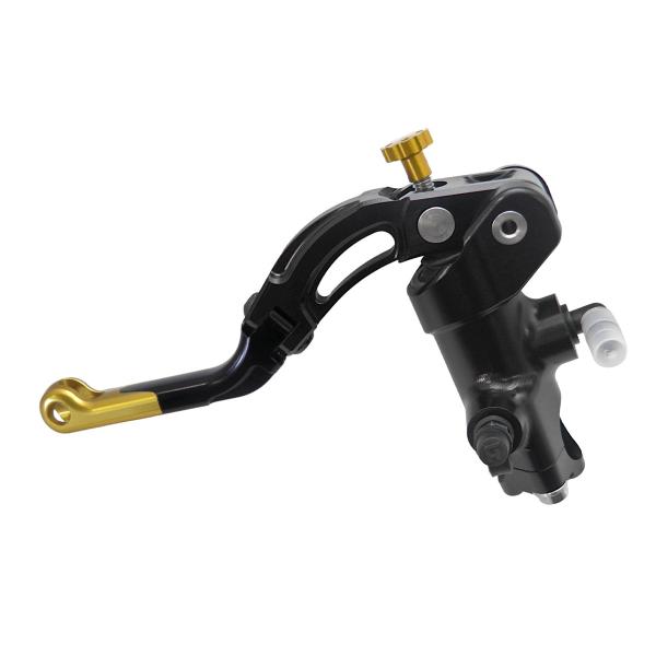 Accossato black radial clutch master cylinder 16x18 short gold lever revolution