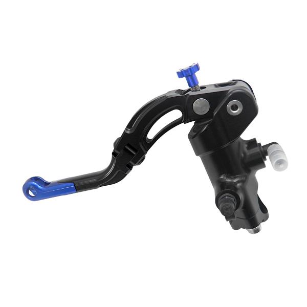 Accossato black radial clutch master cylinder 16x16 short blue lever revolution