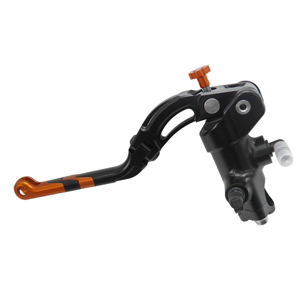 Accossato black radial clutch master cylinder 16x16 long orange lever revolution