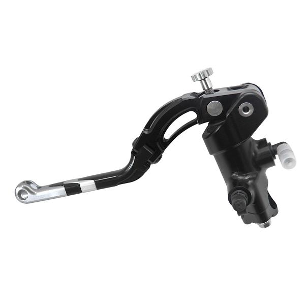 Accossato black radial clutch master cylinder 16x16 long silver lever revolution