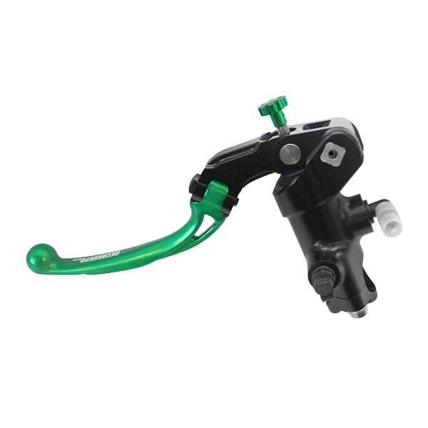 Accossato black radial clutch master cylinder PRS 14x15-16-17 short green folding lever