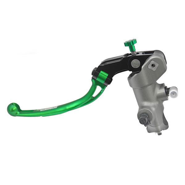 Accossato black radial clutch master cylinder PRS 15x15-16-17 long green folding lever RST