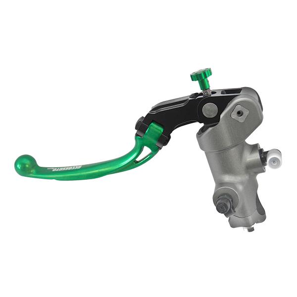 Accossato black radial clutch master cylinder PRS 17x15-16-17 short green folding lever