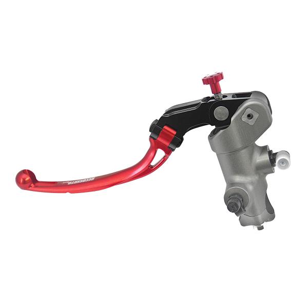 Accossato black radial clutch master cylinder PRS 17x15-16-17 long red folding lever RST