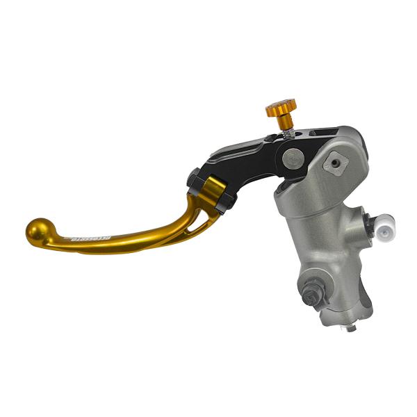 Accossato black radial clutch master cylinder PRS 17x15-16-17 short gold folding lever