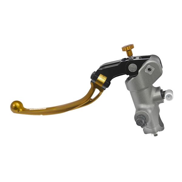 Accossato black radial clutch master cylinder PRS 17x15-16-17 long gold folding lever