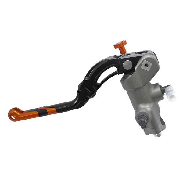 Pompa frizione radiale Accossato CNC PRS 16x15-16-17 leva lunga arancione revolution