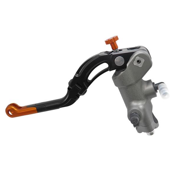 Pompa frizione radiale Accossato CNC PRS 16x15-16-17 leva media arancione revolution