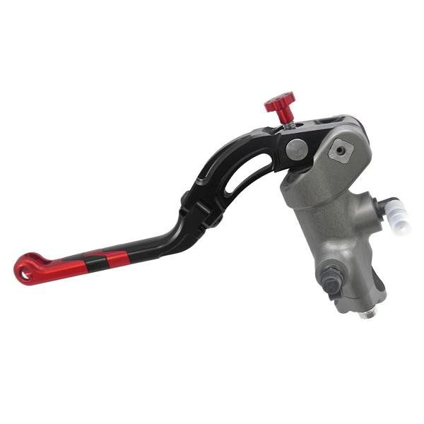 Pompa frizione radiale Accossato CNC PRS 16x15-16-17 leva lunga rossa revolution