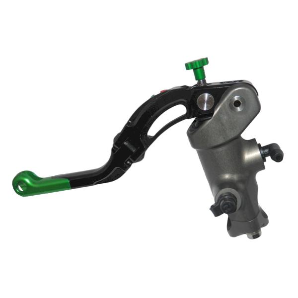 Pompa frizione radiale Accossato CNC 16x18 leva corta verde revolution