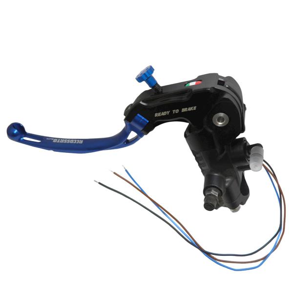 Pompa frizione radiale Accossato Ready To Brake 16x16 leva lunga blu snodata RST
