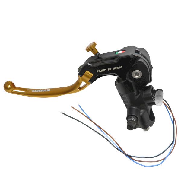 Pompa frizione radiale Accossato Ready To Brake 16x16 leva lunga oro snodata RST