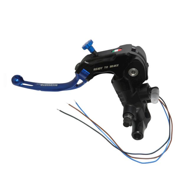 Pompa frizione radiale Accossato Ready To Brake 16x18 leva corta blu snodata RST M8
