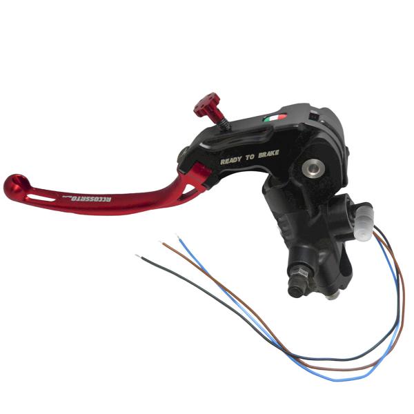 Pompa frizione radiale Accossato Ready To Brake 16x18 leva lunga rossa snodata RST