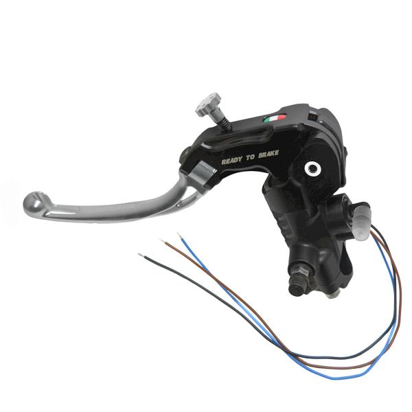 Pompa frizione radiale Accossato Ready To Brake 16x18 leva corta argento snodata RST