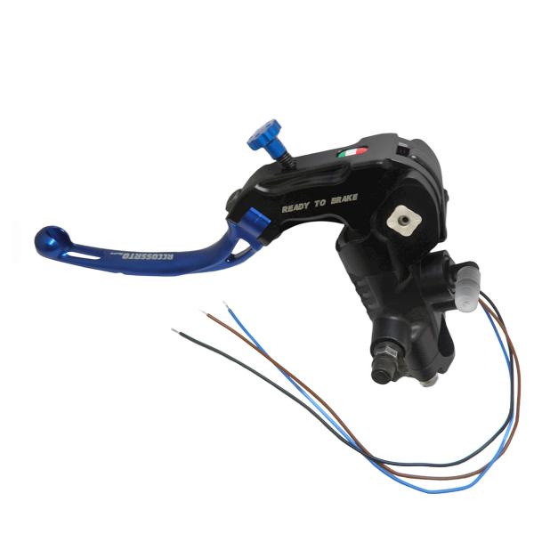 Pompa frizione radiale Accossato Ready To Brake PRS 16x15-16-17 leva corta blu snodata RST