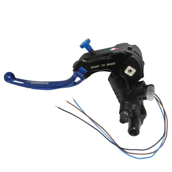 Accossato radial clutch master cylinder 16x15-16-17 Ready To Brake long blue folding lever RST M10