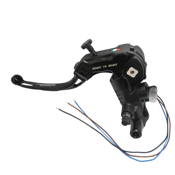 Pompa frizione radiale Accossato Ready To Brake PRS 16x15-16-17 leva corta nera snodata RST M10