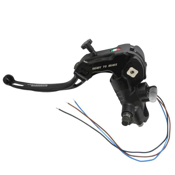Pompa frizione radiale Accossato Ready To Brake PRS 16x15-16-17 leva lunga nera snodata RST