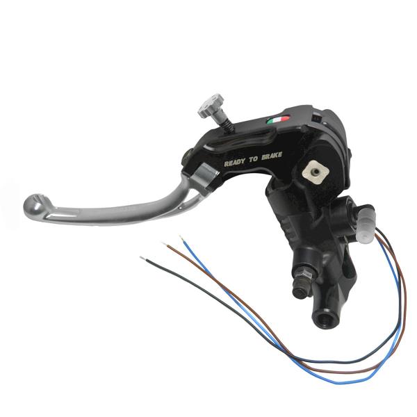 Pompa frizione radiale Accossato Ready To Brake PRS 16x15-16-17 leva corta argento snodata RST M10
