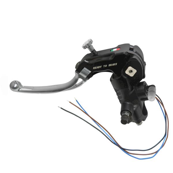 Pompa frizione radiale Accossato Ready To Brake PRS 16x15-16-17 leva corta argento snodata RST