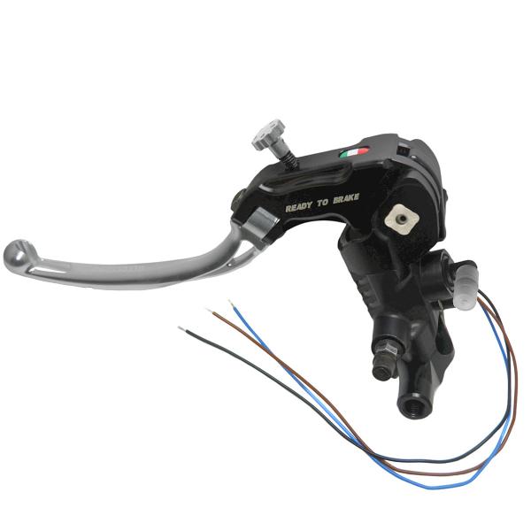 Accossato radial clutch master cylinder 16x15-16-17 Ready To Brake long silver folding lever M10