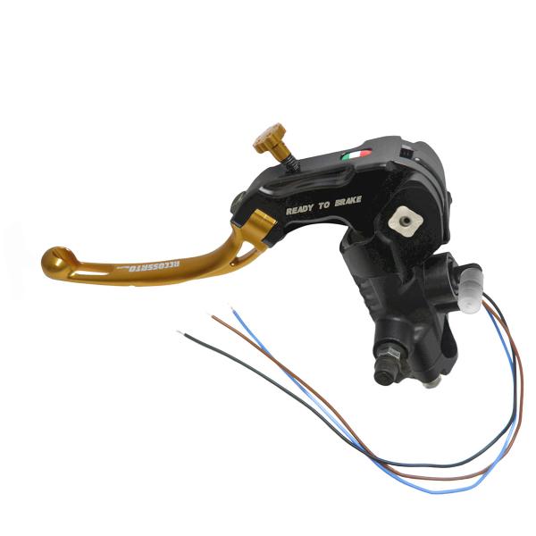 Pompa frizione radiale Accossato Ready To Brake PRS 16x15-16-17 leva corta oro snodata RST
