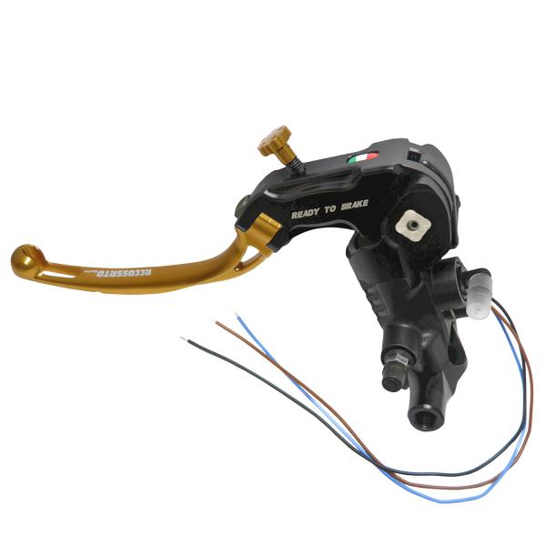 Accossato radial clutch master cylinder 16x15-16-17 Ready To Brake long gold folding lever RST M10