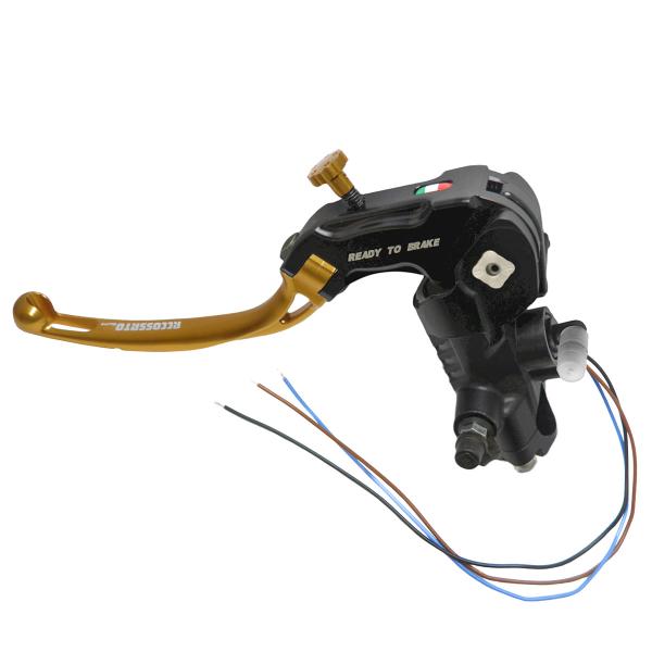 Pompa frizione radiale Accossato Ready To Brake PRS 16x15-16-17 leva lunga oro snodata RST