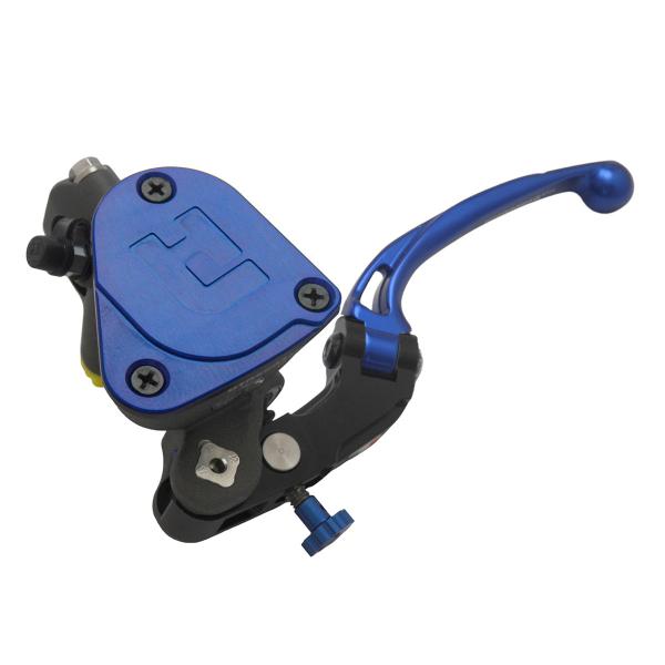 Pompa frizione radiale Accossato vaschetta integrata PRS 16x15-16-17 leva corta blu snodata