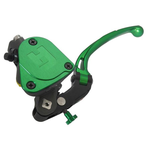 Pompa frizione radiale Accossato vaschetta integrata PRS 16x15-16-17 leva lunga verde snodata