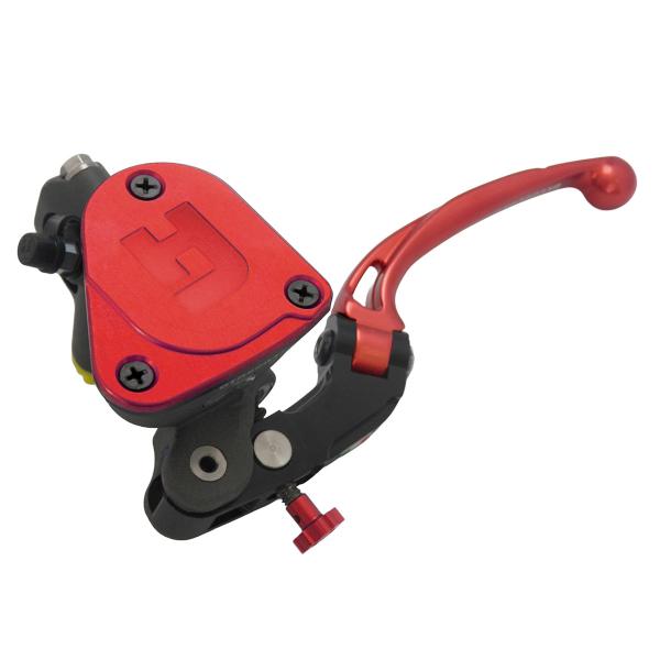 Pompa frizione radiale Accossato vaschetta integrata 16x16 leva corta rossa snodata