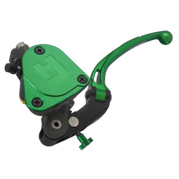 Pompa frizione radiale Accossato vaschetta integrata 19x20 leva lunga verde snodata RST