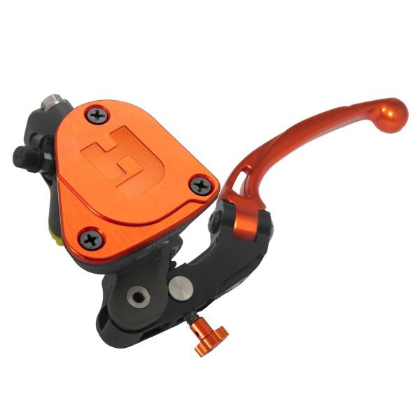 Pompa frizione radiale Accossato vaschetta integrata 19x20 leva corta arancione snodata