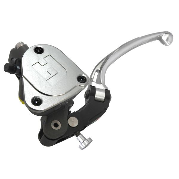 Pompa frizione radiale Accossato vaschetta integrata 19x20 leva lunga argento snodata RST