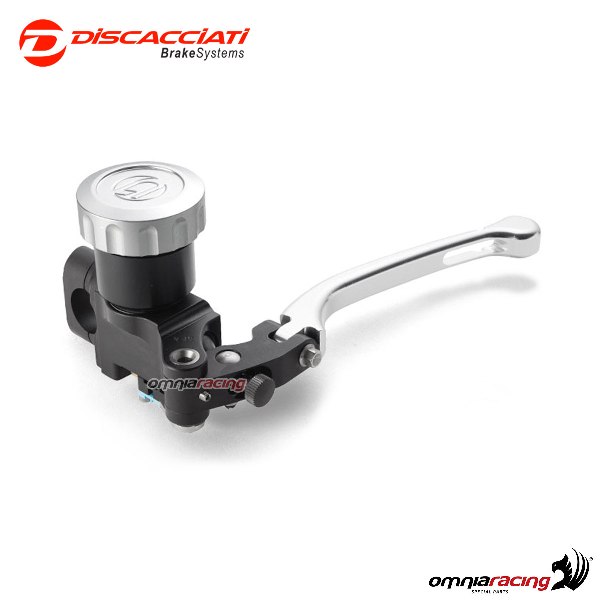 Radial clutch master cylinder Discacciati 16mm round tank air hole silver lever silver cap 1 inch