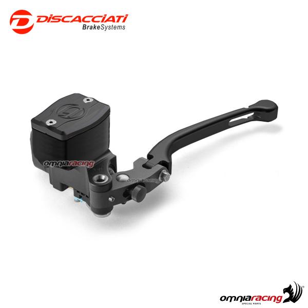 Pompa frizione radiale Discacciati 19mm serbatoio rettangolare leva nera forata tappo nero 1" pollic