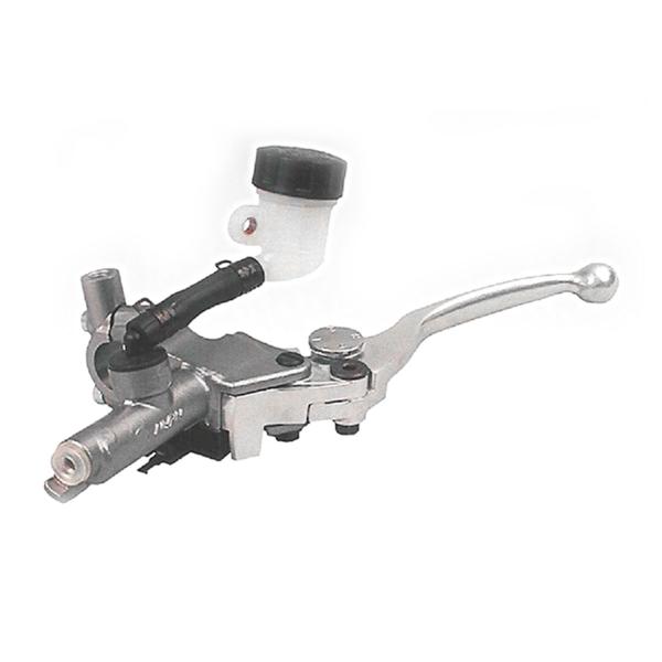 Nissin 14mm silver axial clutch master cylinder with reservoir kit and mirror holder bracket